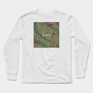 Rainy day in a garden Long Sleeve T-Shirt